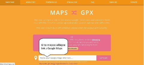 mapa na GPX